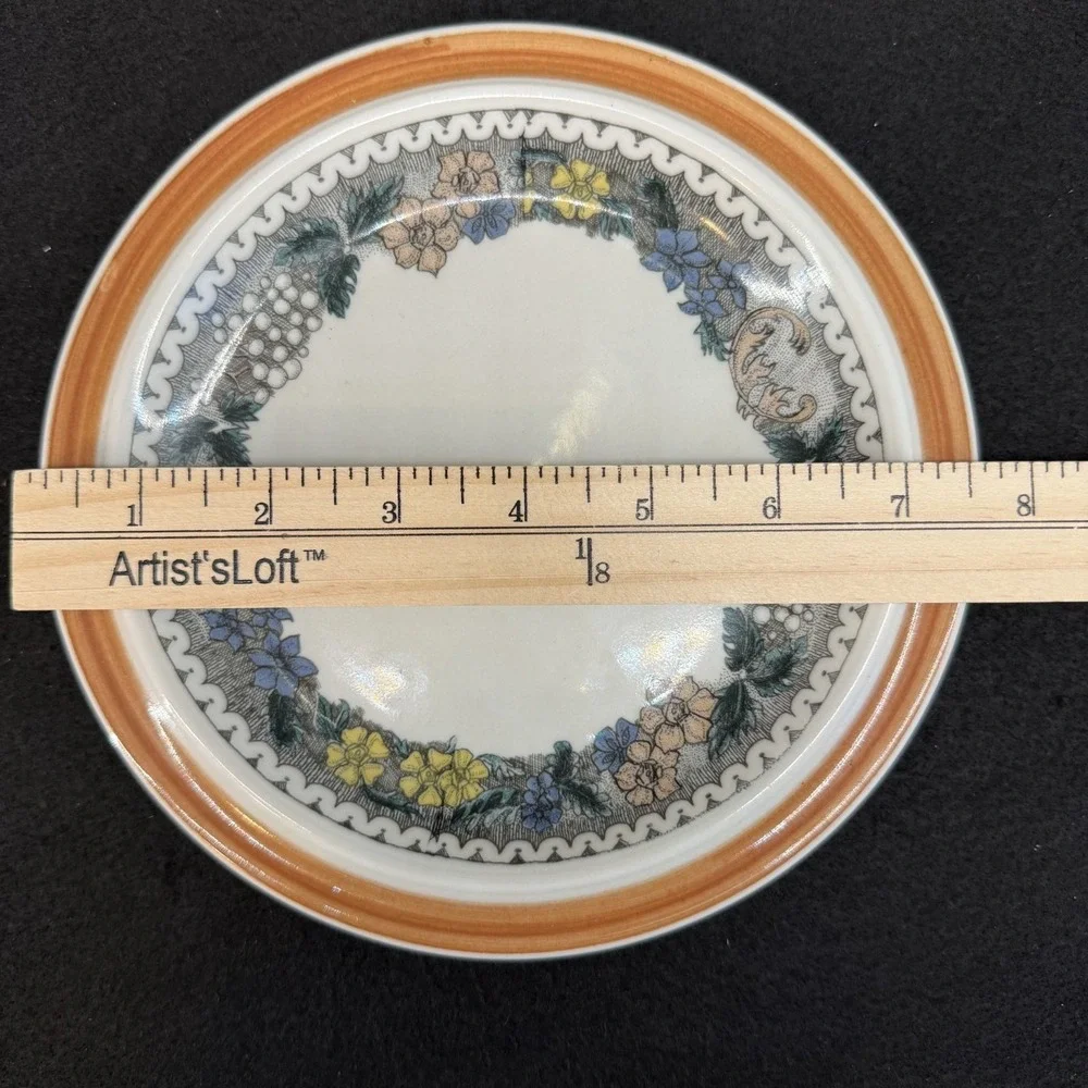 Vintage Goebel COUNTRY BURGUND‎ Individual Salad Plate West Germany 7 3/4